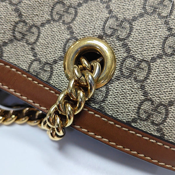 Padlock Medium Monogram Coated Canvas Beige