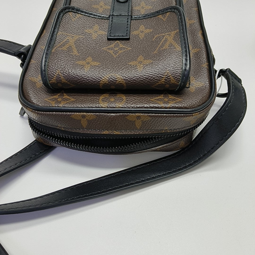 CHRISTOPHER Monogram Coated Canvas Brown