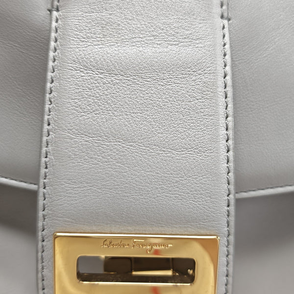 Calfskin Shoulder Bag Gray