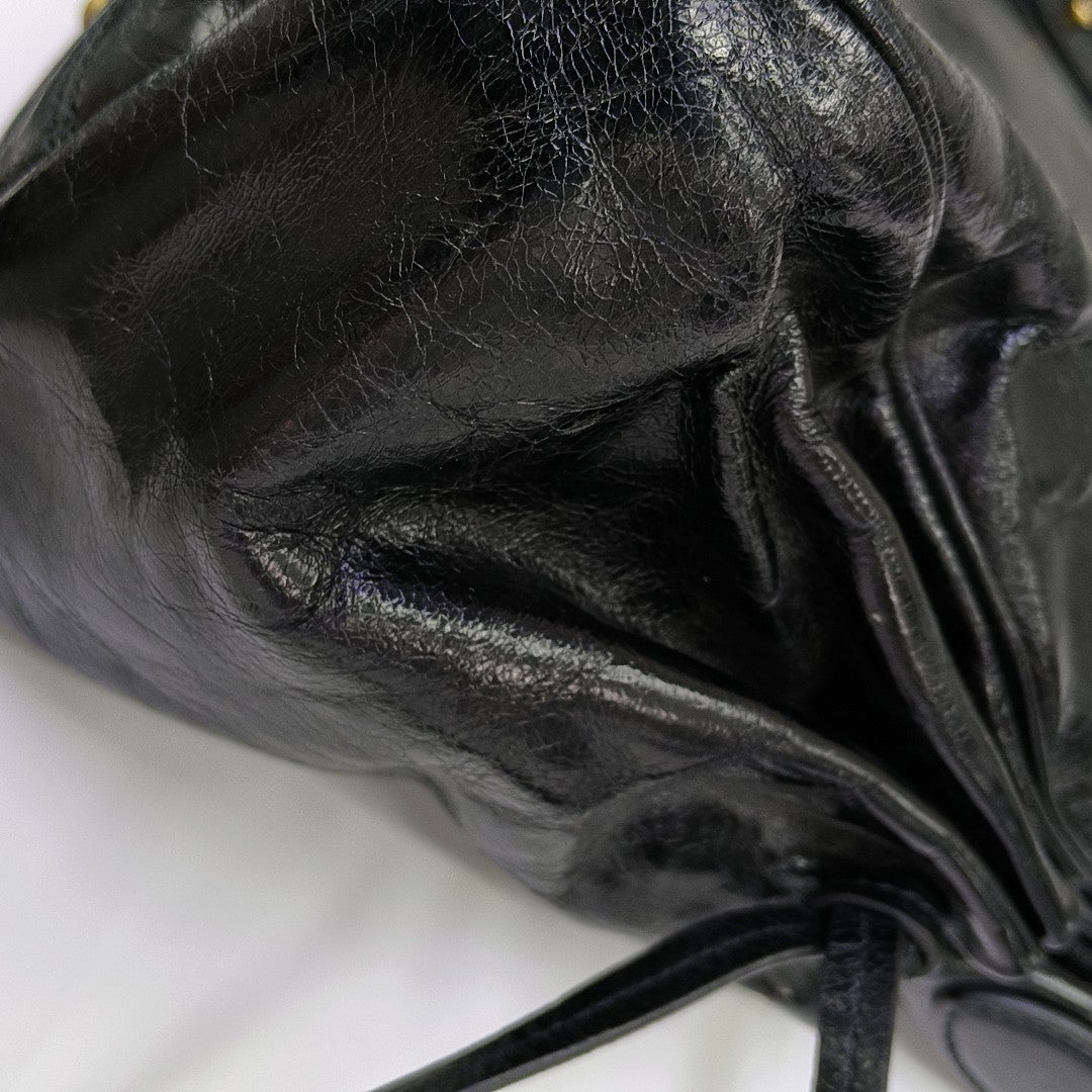 Calfskin Shoulder Bag Black