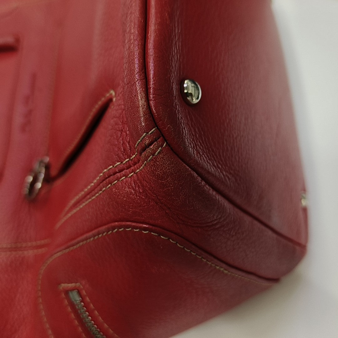 Calfskin Tote Bag Red