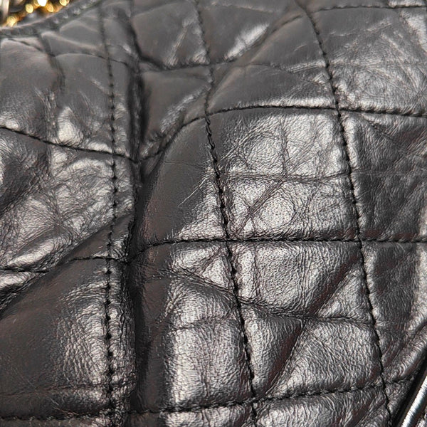 GABRIELLE Medium Quilted Calfskin Black