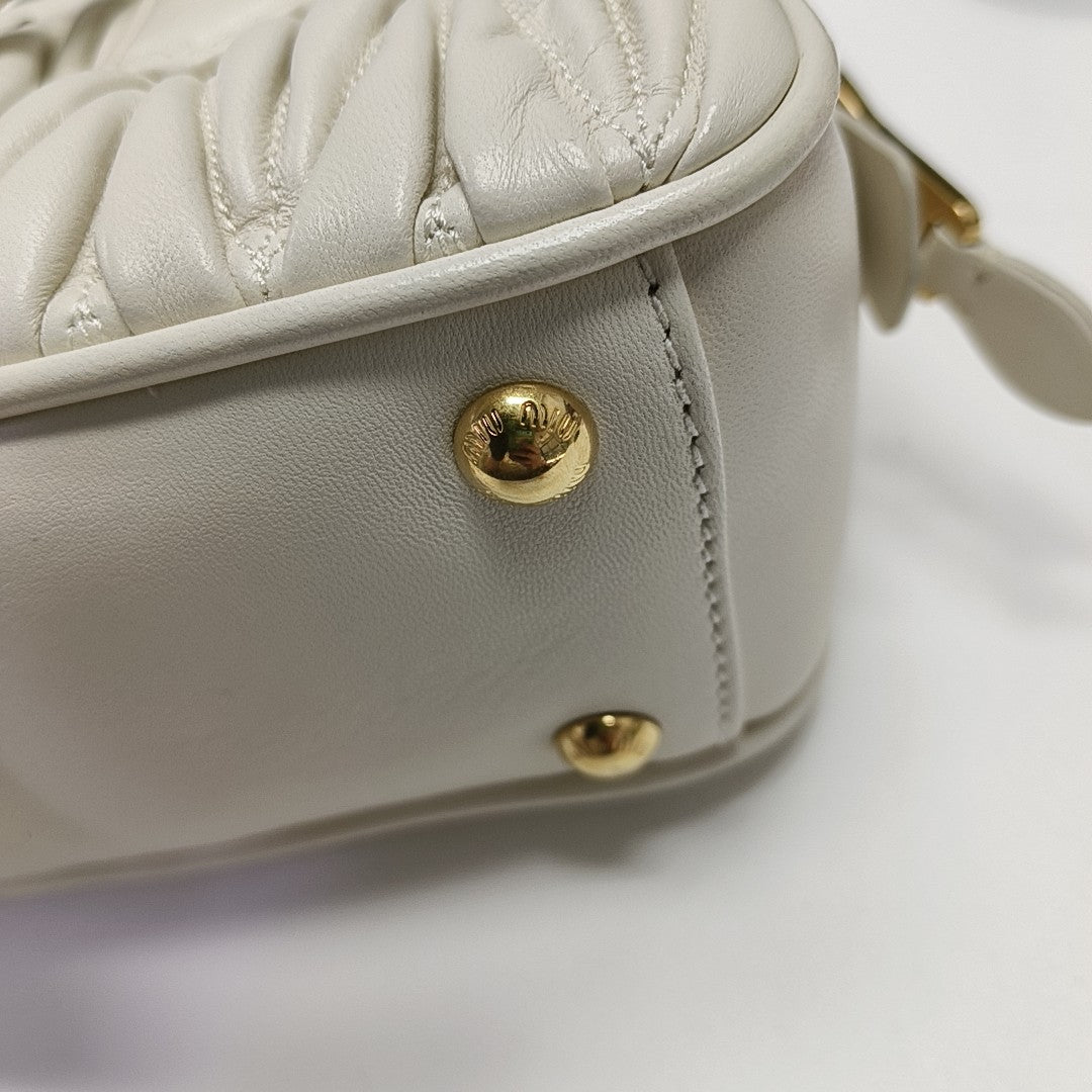 Arcadie Matelassé Lambskin White