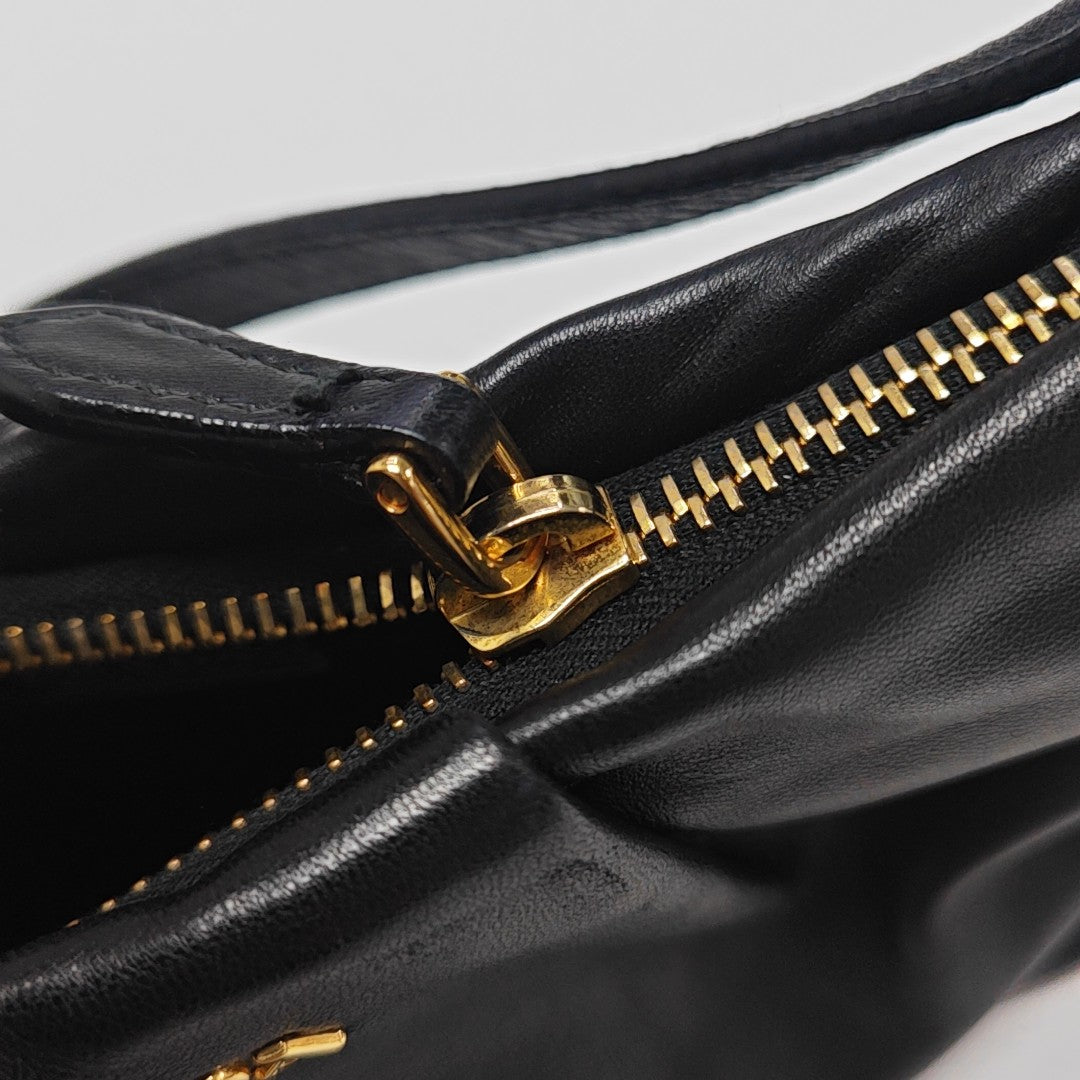 Lambskin Shoulder Bag Black
