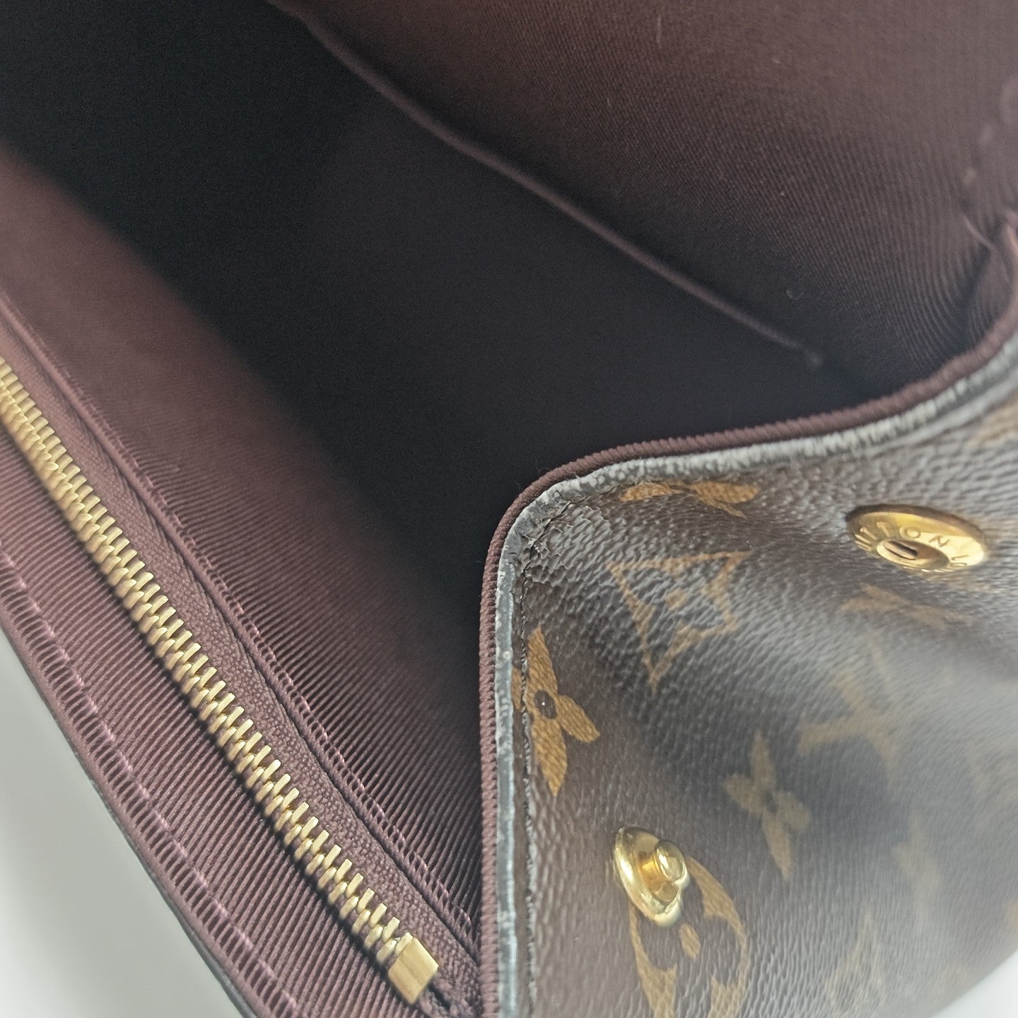 CLUNY MM Monogram Coated Canvas Brown