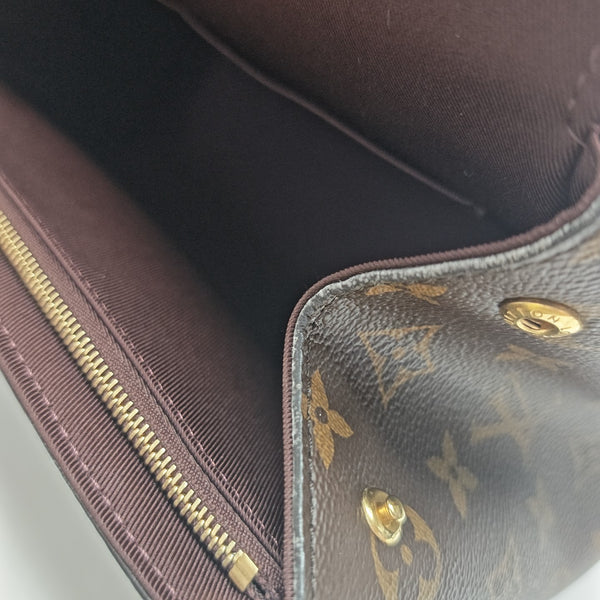 CLUNY MM Monogram Coated Canvas Brown