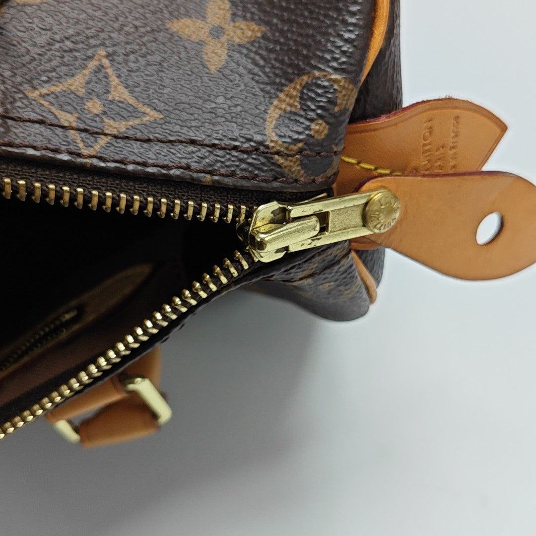 SPEEDY 25 Monogram Coated Canvas Brown