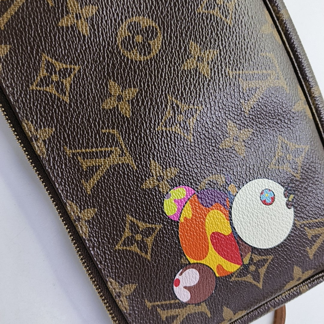 ACCESSOIRES GM Monogram Coated Canvas Brown