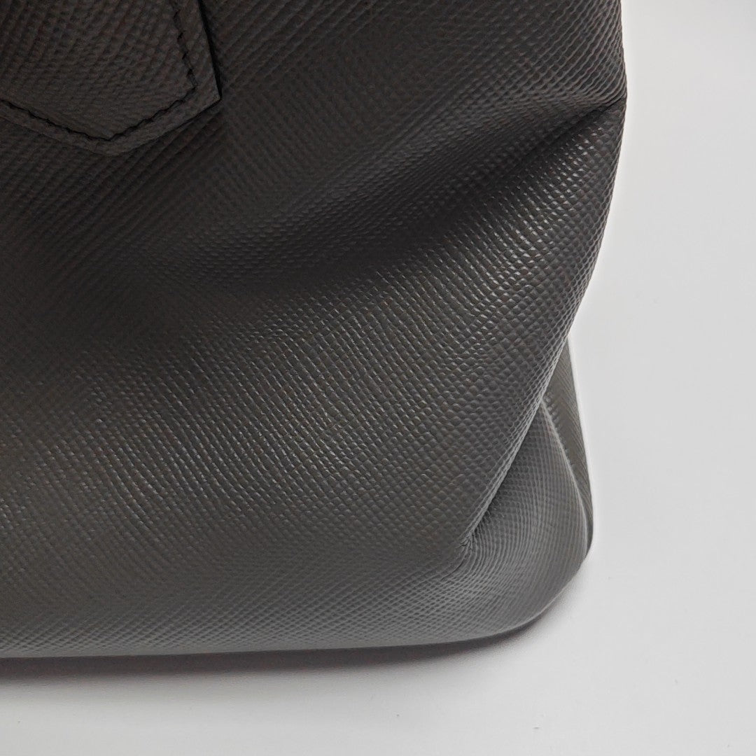 Double Medium Saffiano Calfskin Gray