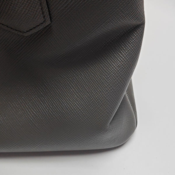 Double Medium Saffiano Calfskin Gray