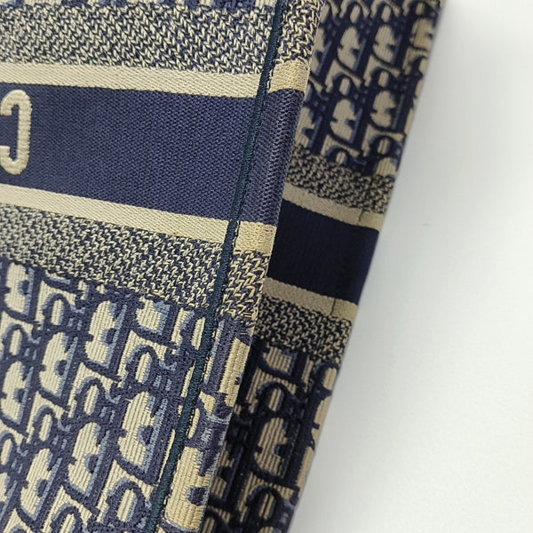 Book Tote Large Oblique Canvas Blue