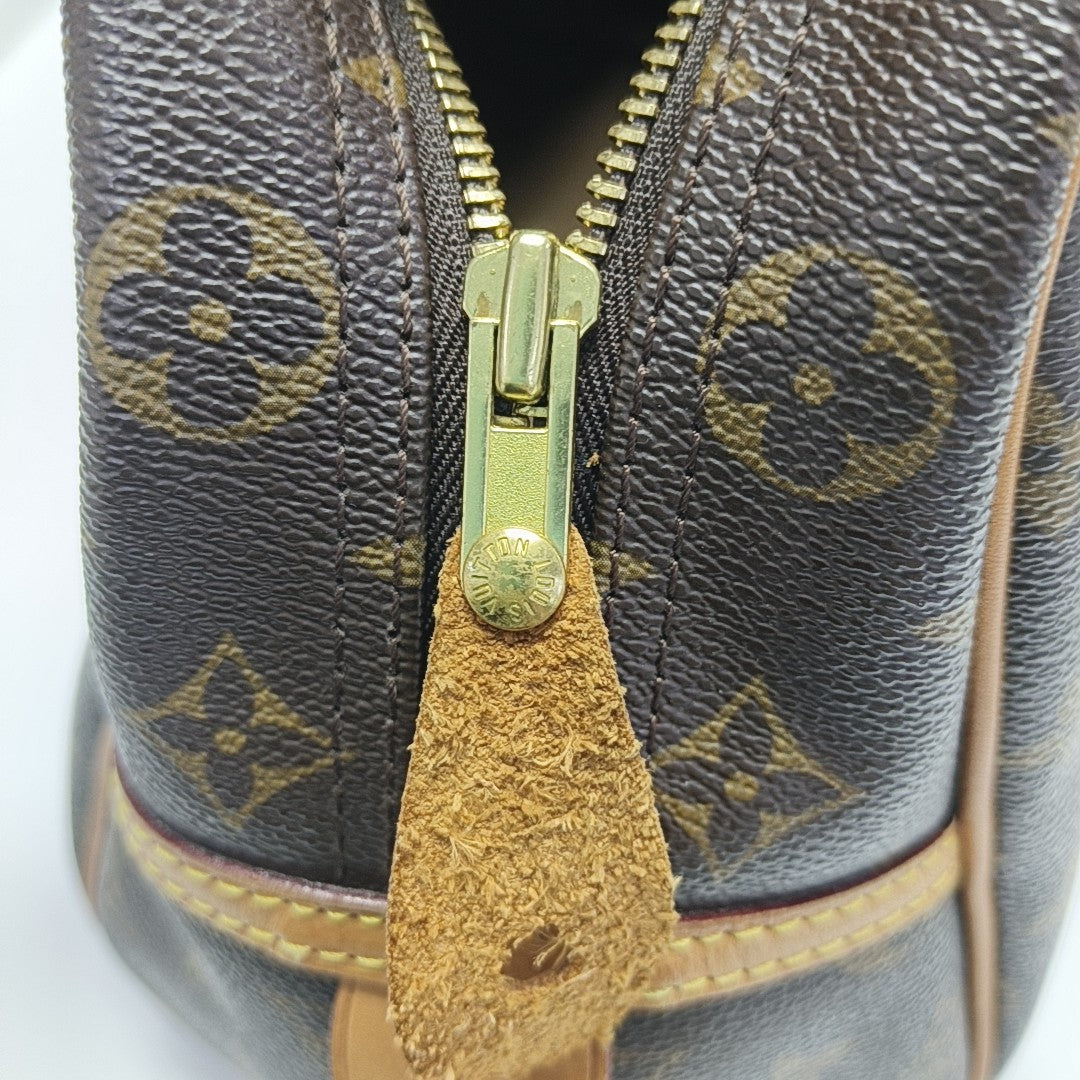 MONTORGUEI PM Monogram Coated Canvas Brown