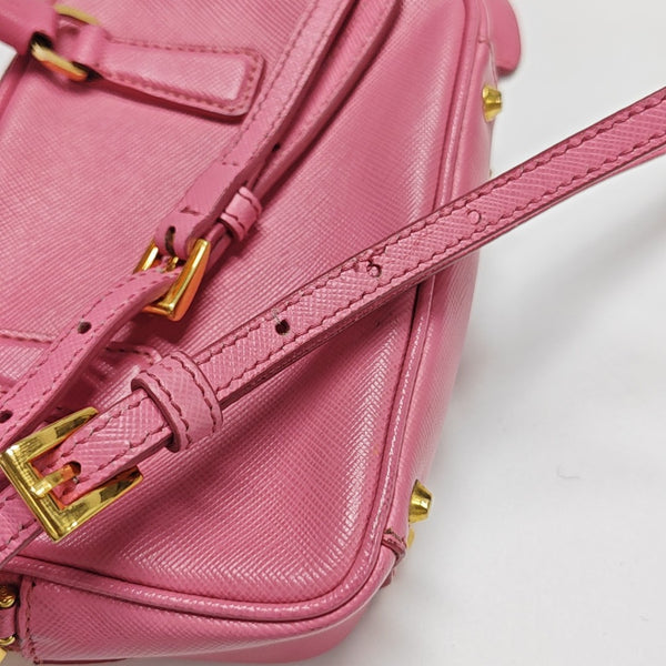 Saffiano Calfskin Shoulder Bag Pink