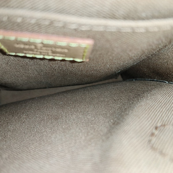 SAC PLAT Mini Monogram Coated Canvas Brown