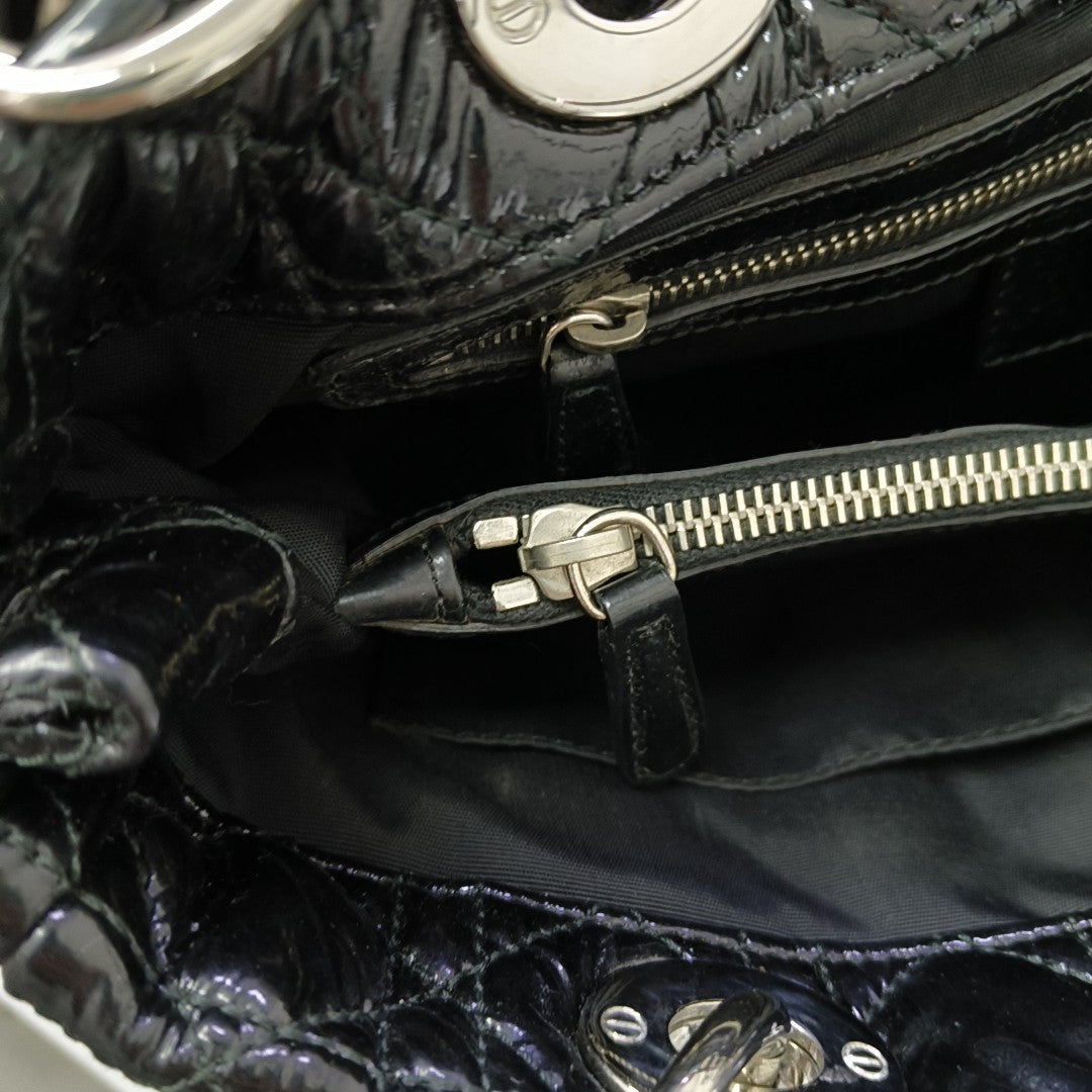 Dior Soft Cannage Patent Leather Black