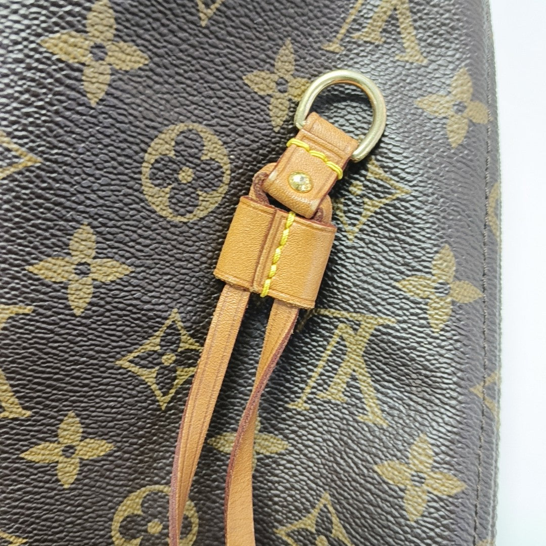NEVERFULL MM Monogram Coated Canvas Brown
