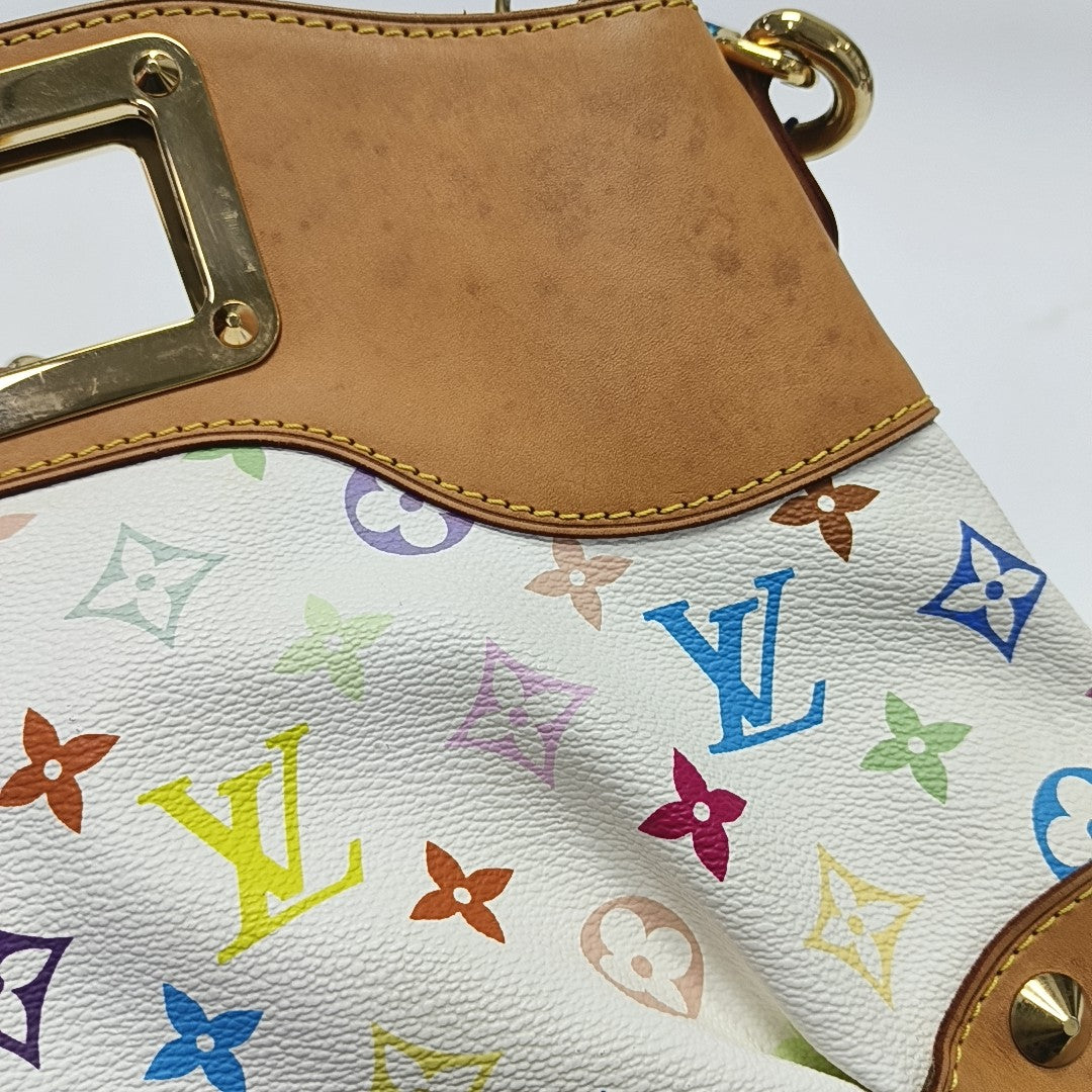 JUDY MM Monogram Coated Canvas White