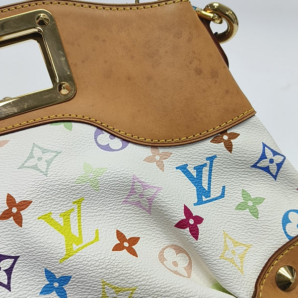 JUDY MM Monogram Coated Canvas White