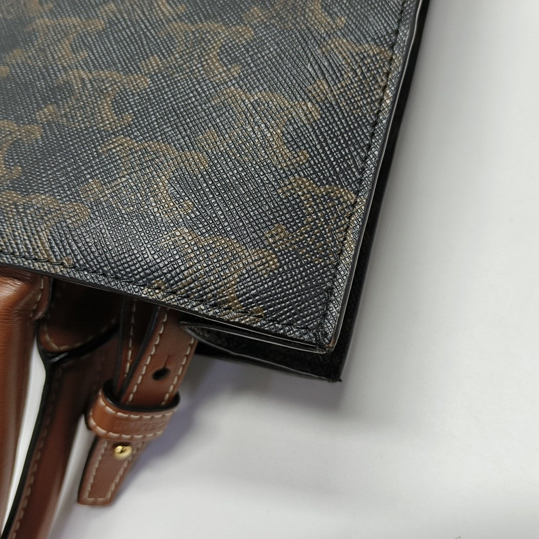 CABAS CELINE Small Coated Canvas Brown