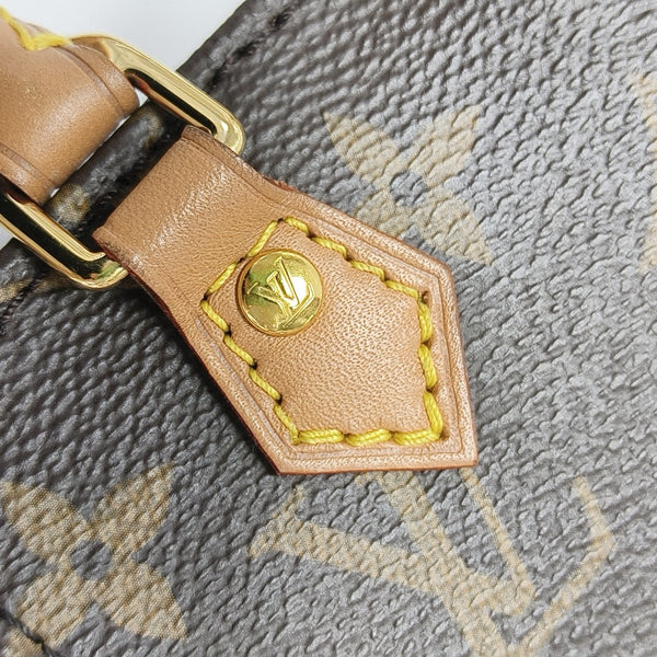 SAC PLAT Mini Monogram Coated Canvas Brown