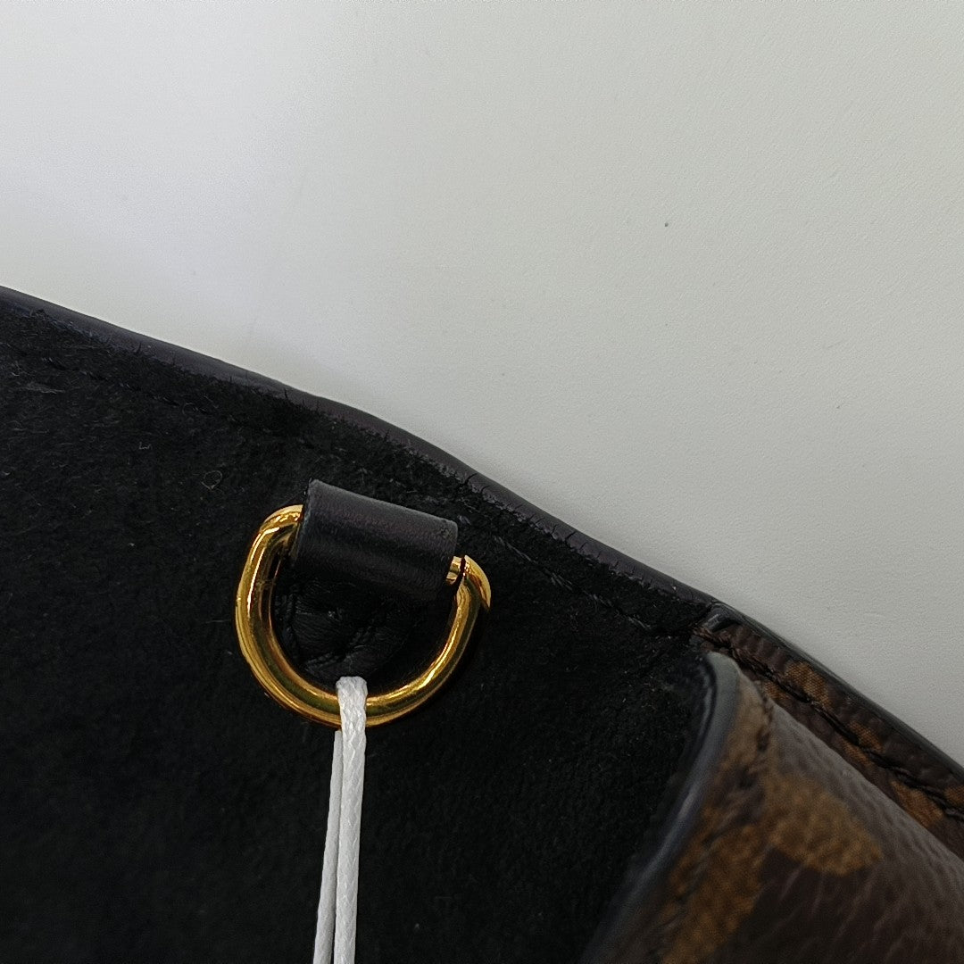 Coated Canvas Shoulder Bag Brown