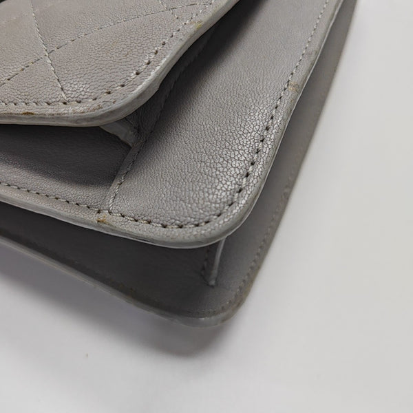 CC BOX Quilted Lambskin Gray