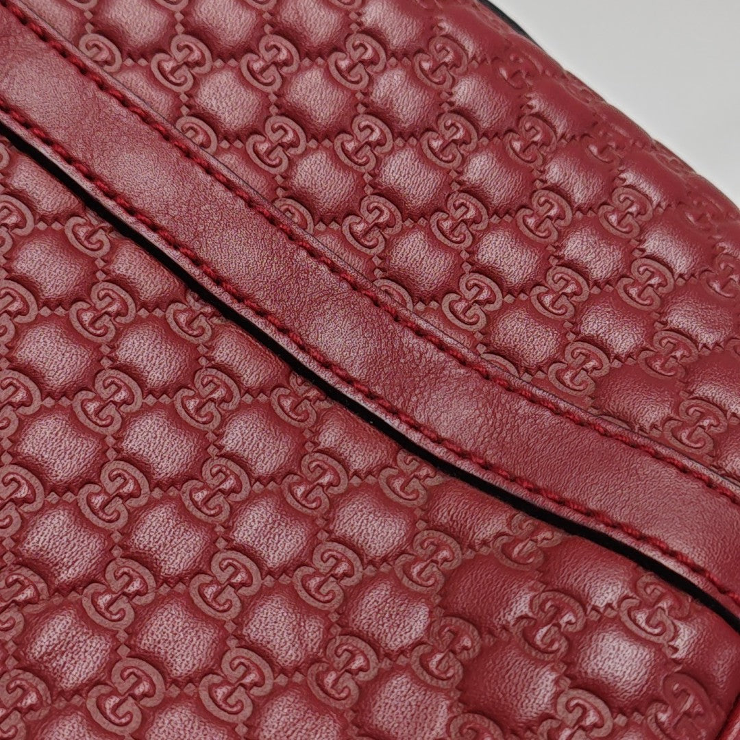Microguccissima Monogram Calfskin Red