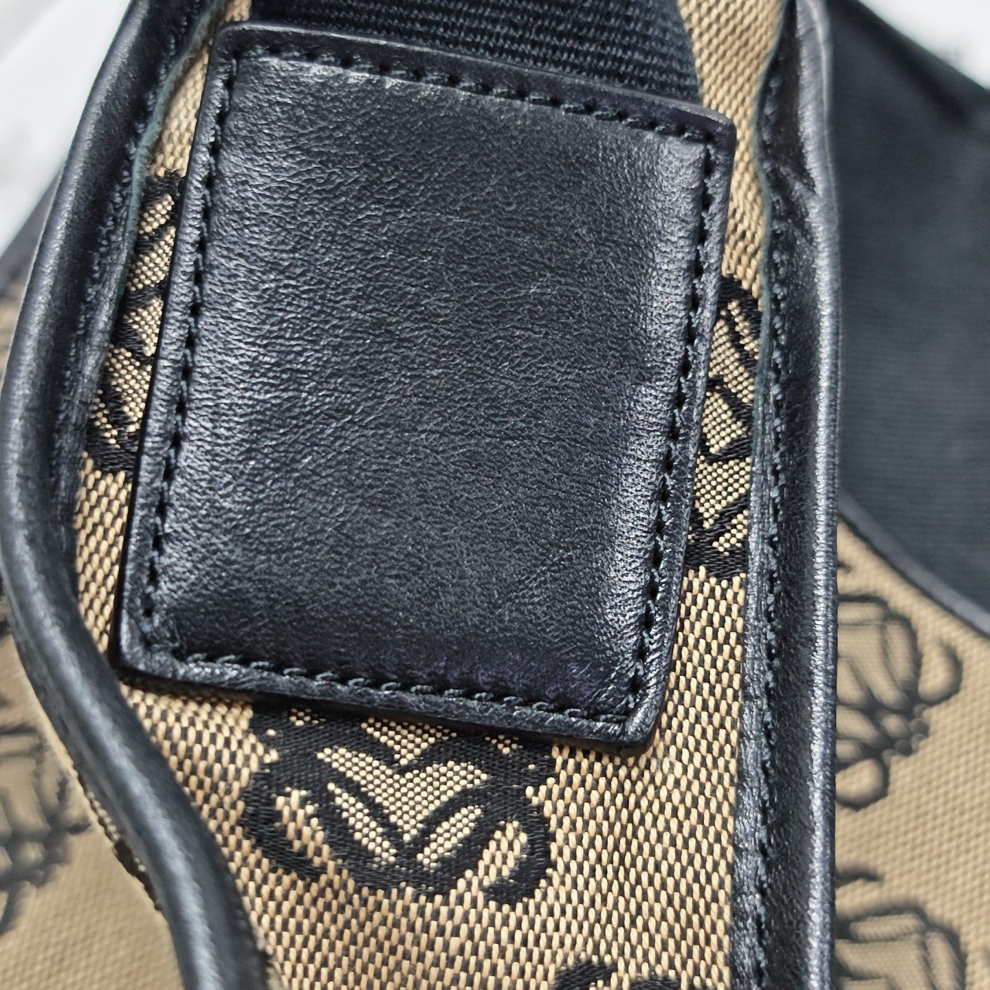 Monogram Canvas Shoulder Bag Beige
