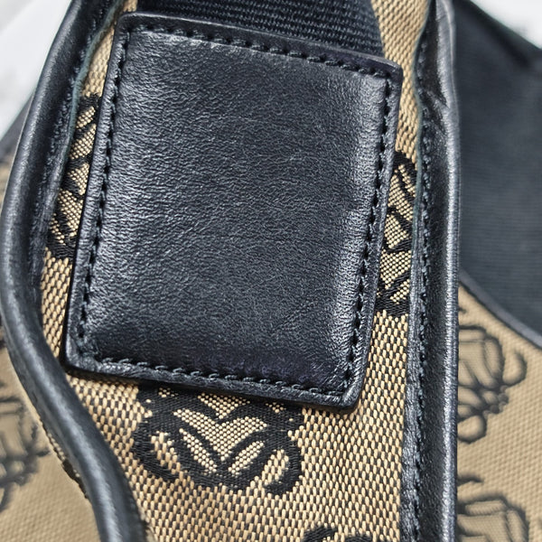 Monogram Canvas Shoulder Bag Beige