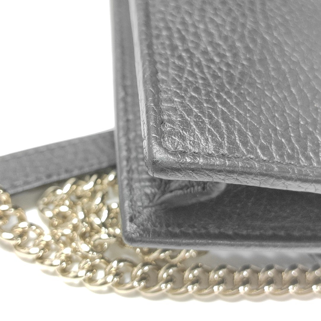 Interlocking G Small Calfskin Black