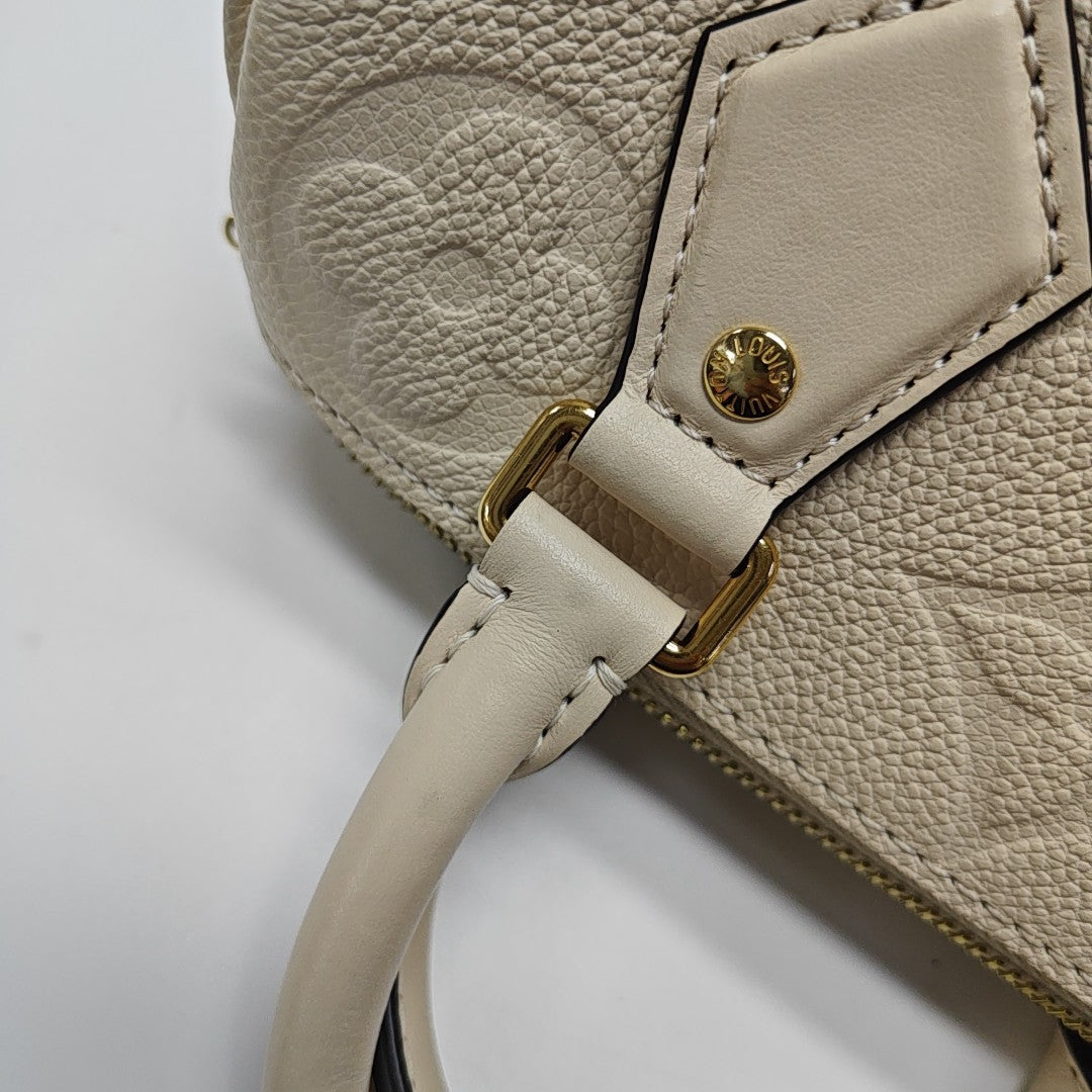 SPEEDY 20 Monogram Calfskin Beige