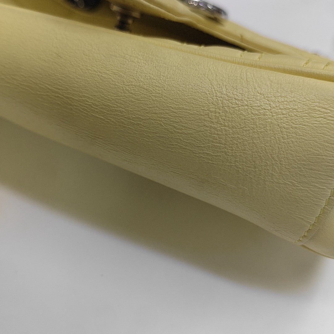 GG Marmont Small Quilted Calfskin Yellow