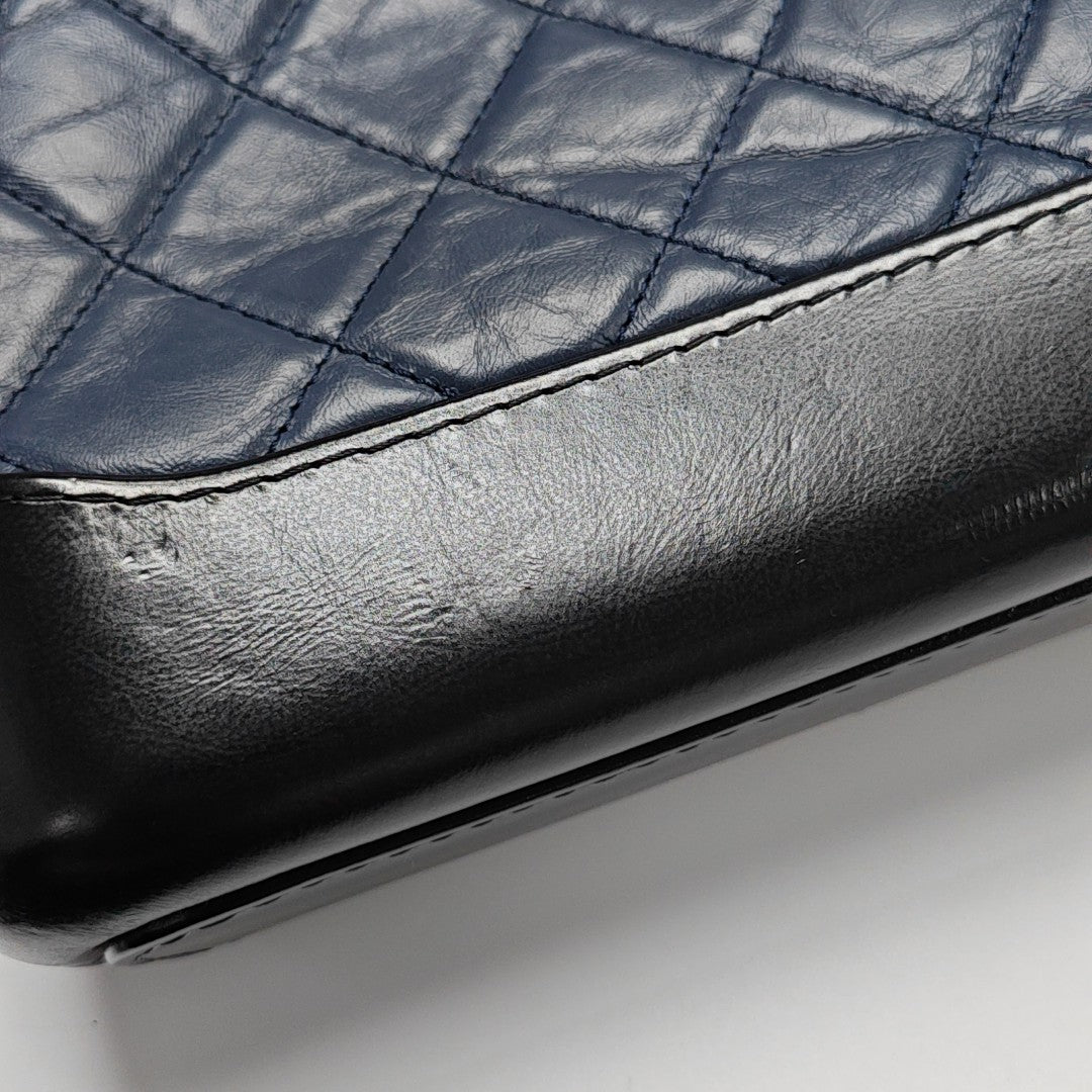 GABRIELLE Small Quilted Calfskin Blue