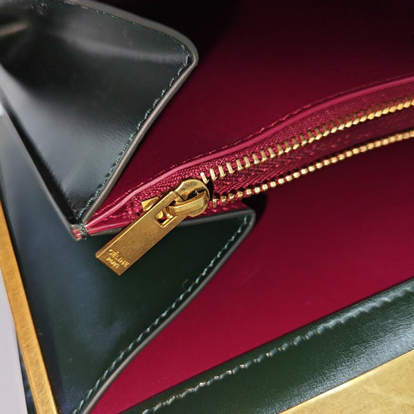 CLASP Medium Calfskin Green
