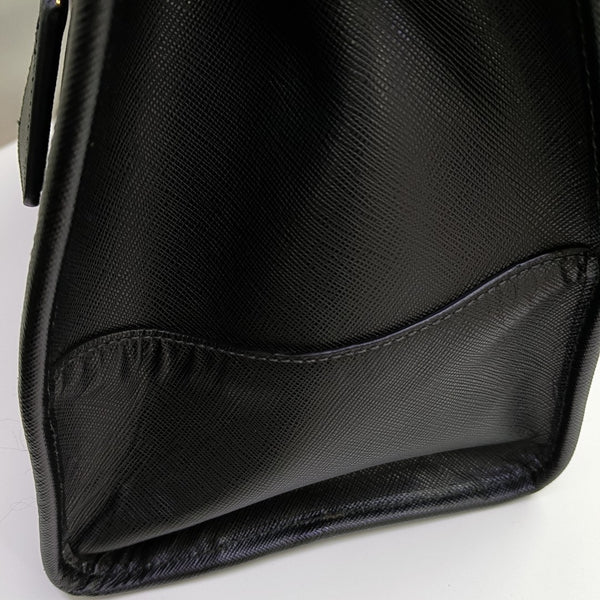 Saffiano Calfskin Shoulder Bag Black