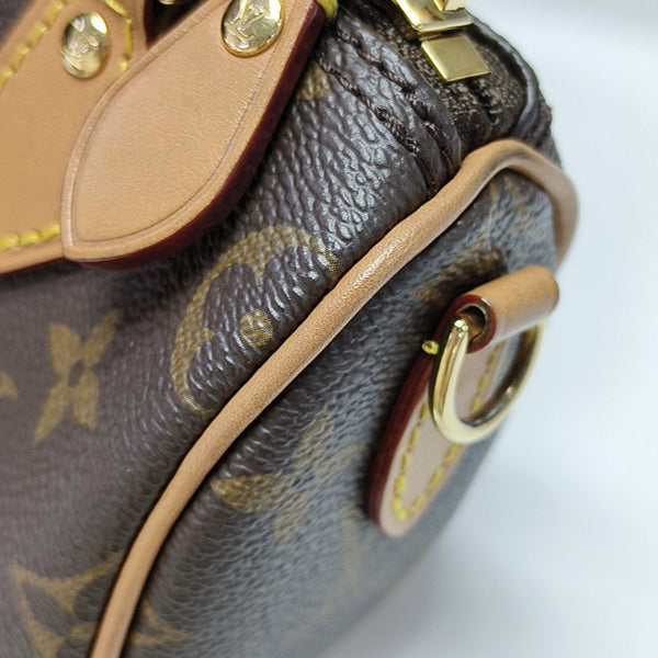 SPEEDY Nano Monogram Coated Canvas Brown