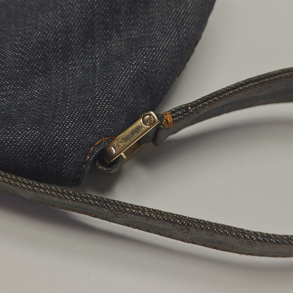 Denim Top Handle Bag Blue