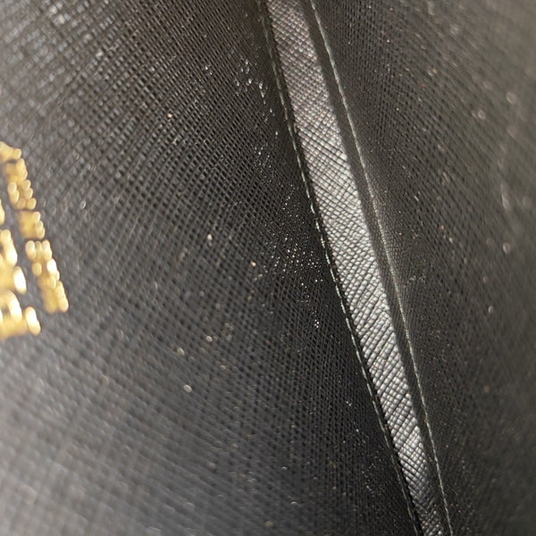 Zippy Wallet Saffiano Calfskin Black Wallet