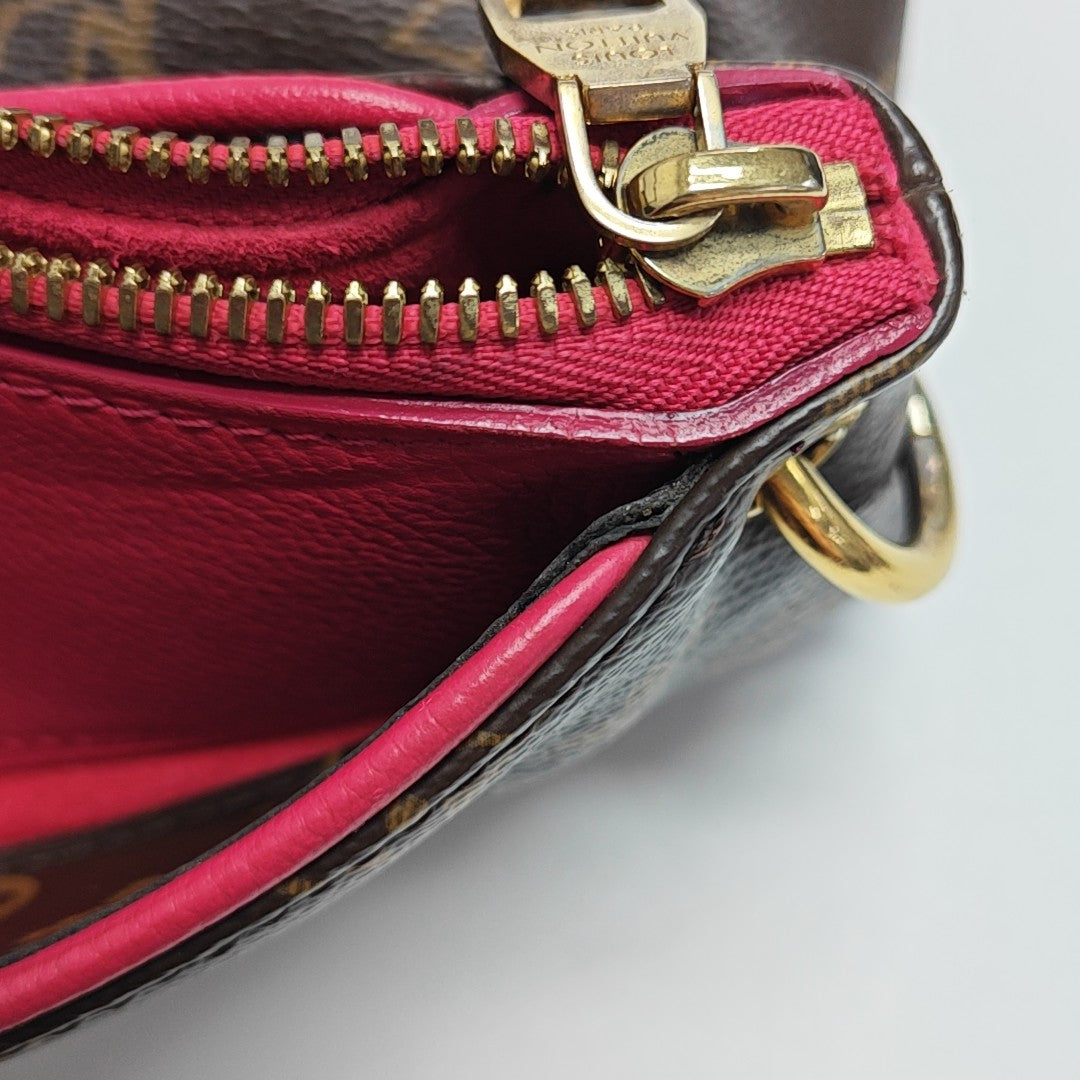 PALLAS MM Monogram Coated Canvas Brown