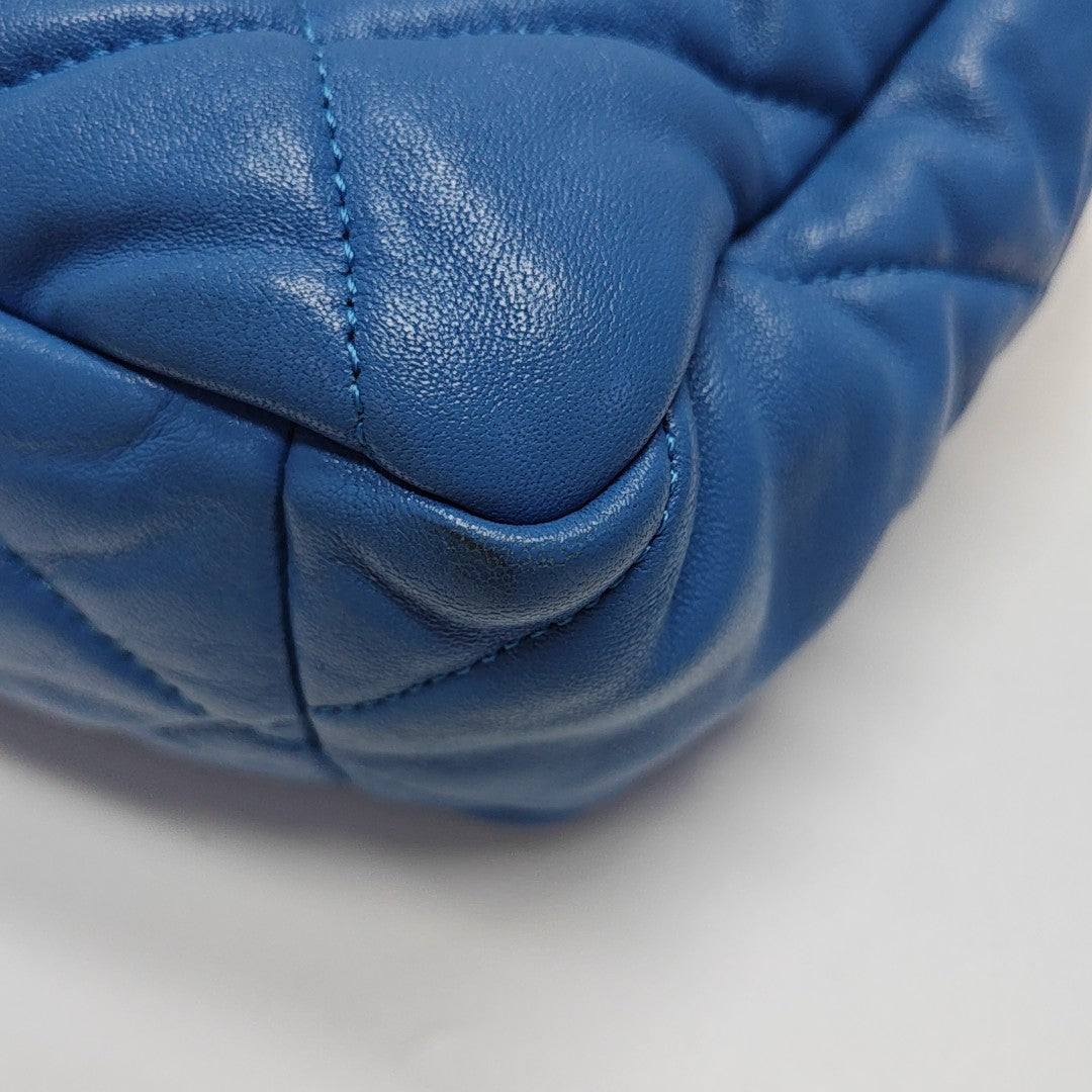 CHANEL 19 Large Quilted Lambskin Blue