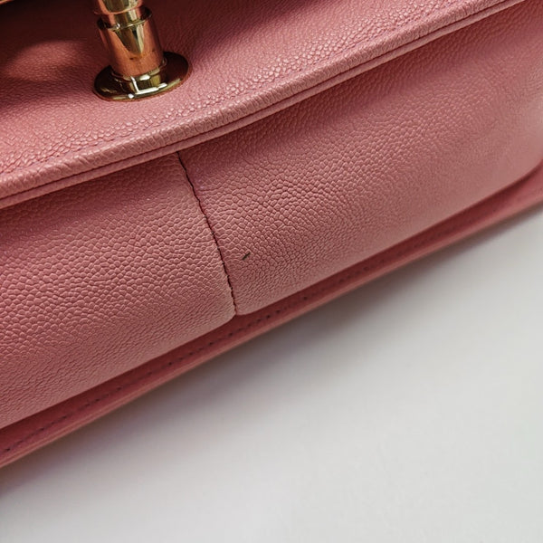 BOY CHANEL Medium Quilted Grained Calfskin Pink