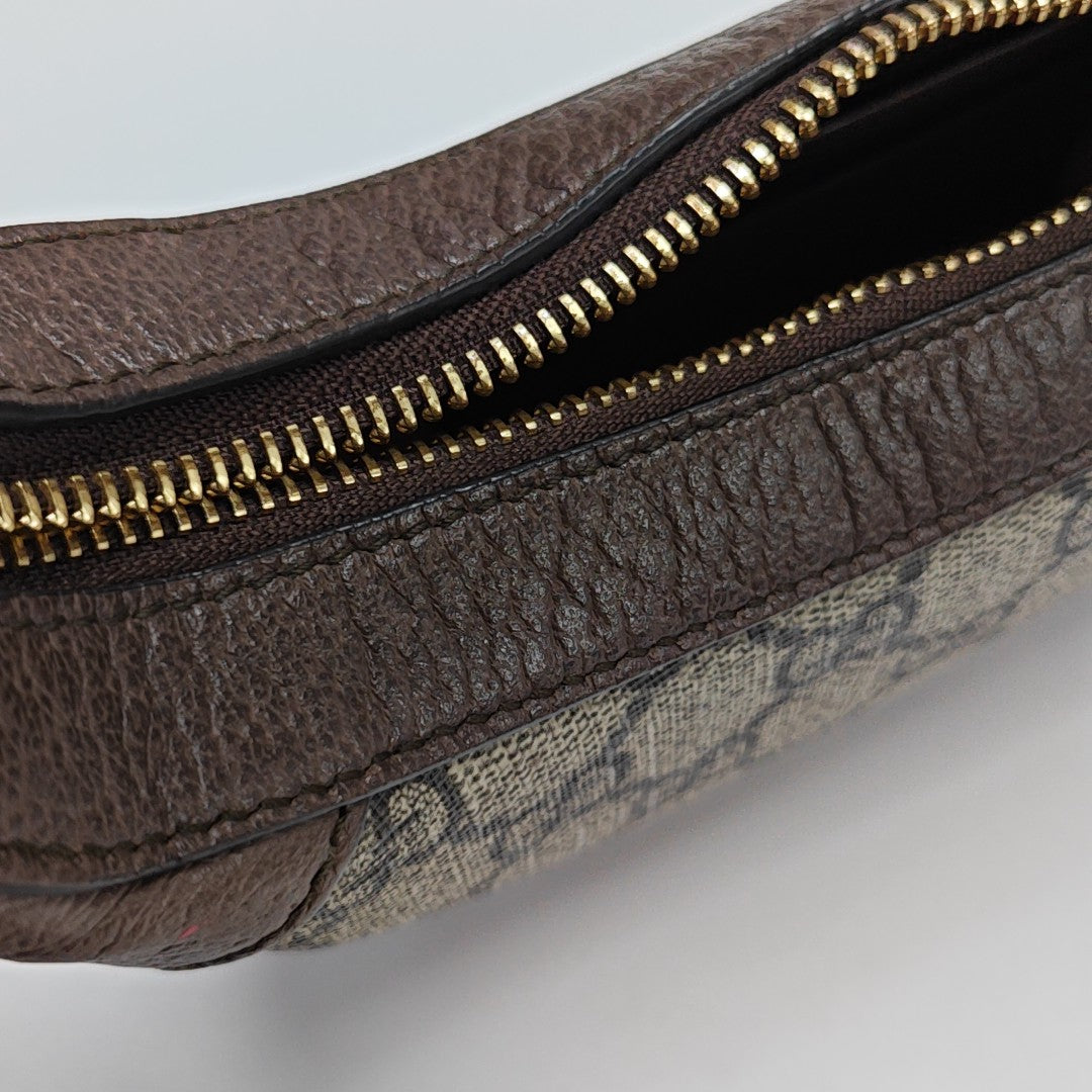 Ophidia Mini Monogram Coated Canvas Beige
