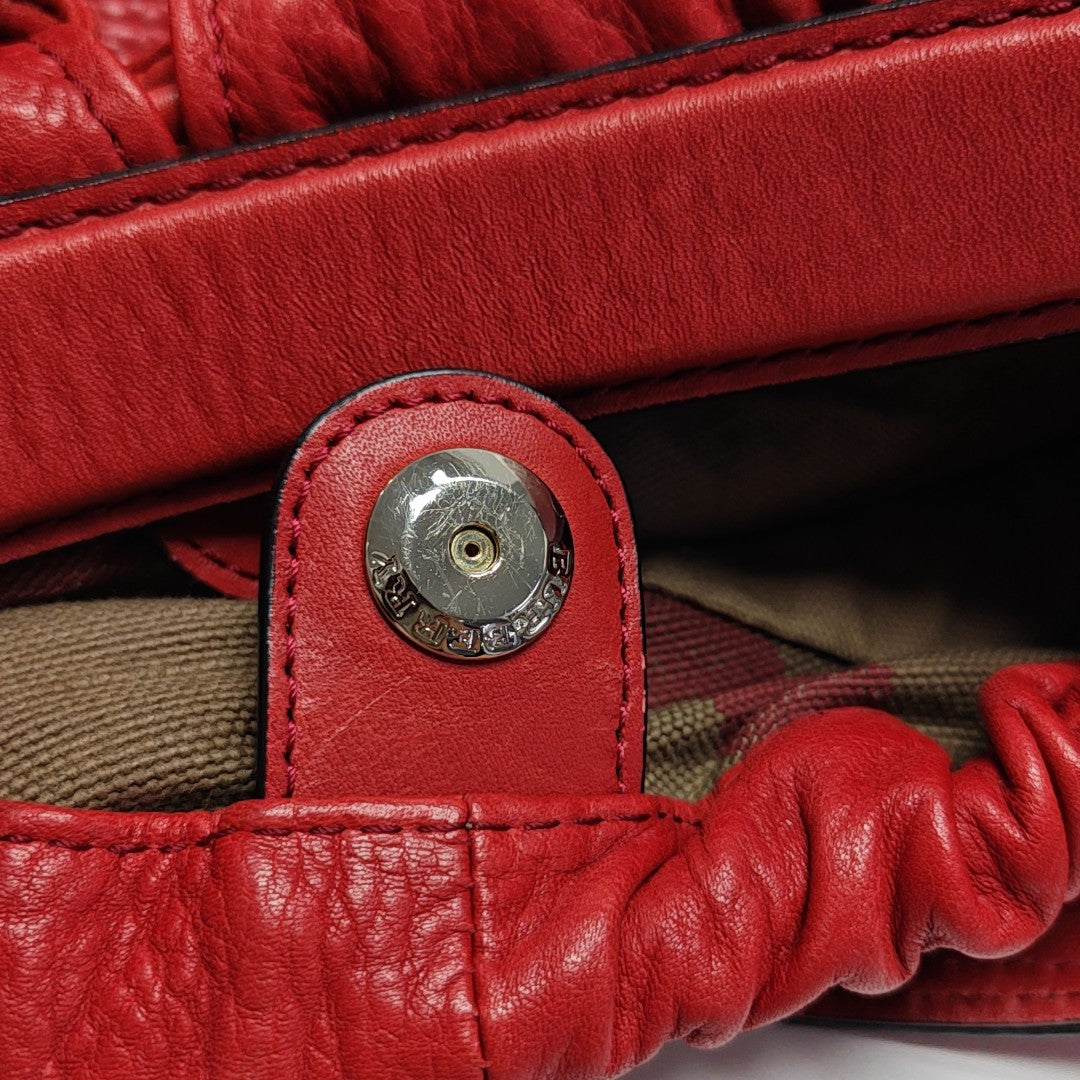 Calfskin Bucket Bag Red