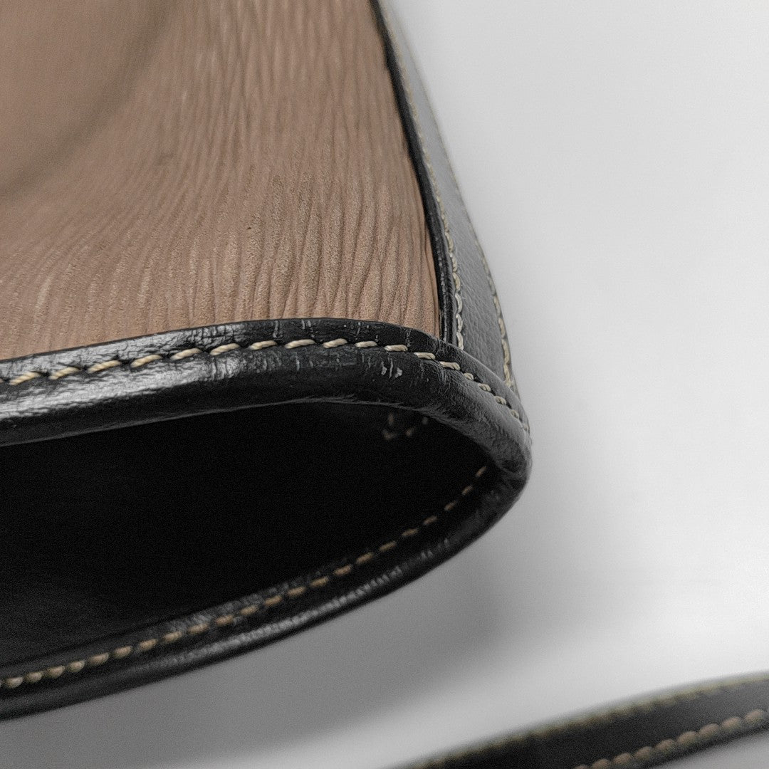 Calfskin Shoulder Bag Brown