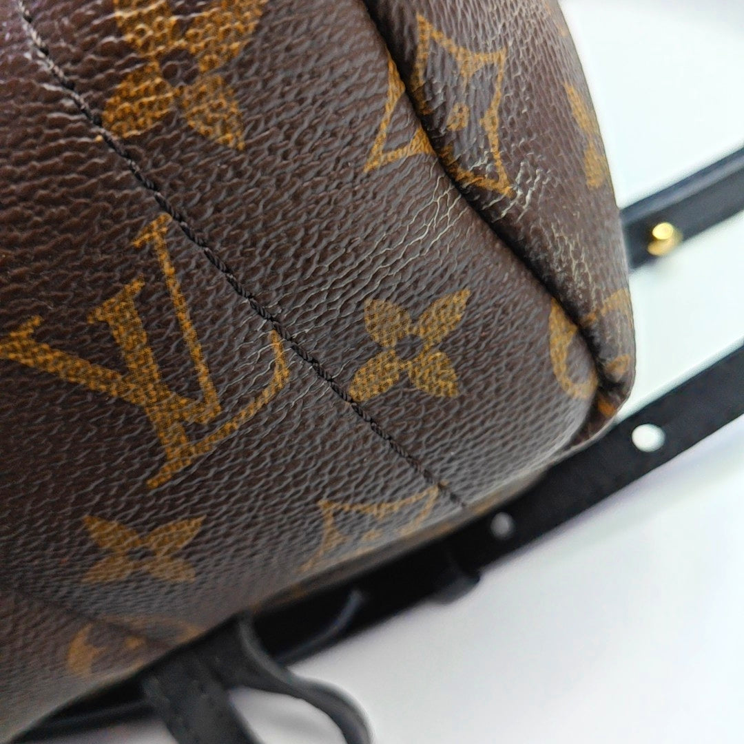 PALM SPRINGS Mini Monogram Coated Canvas Brown