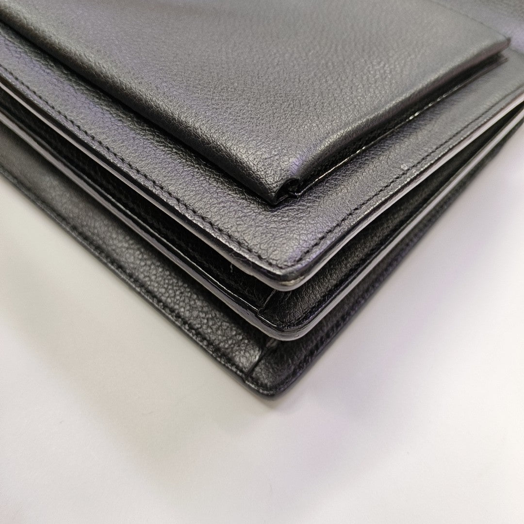 SUNSET Medium Calfskin Black