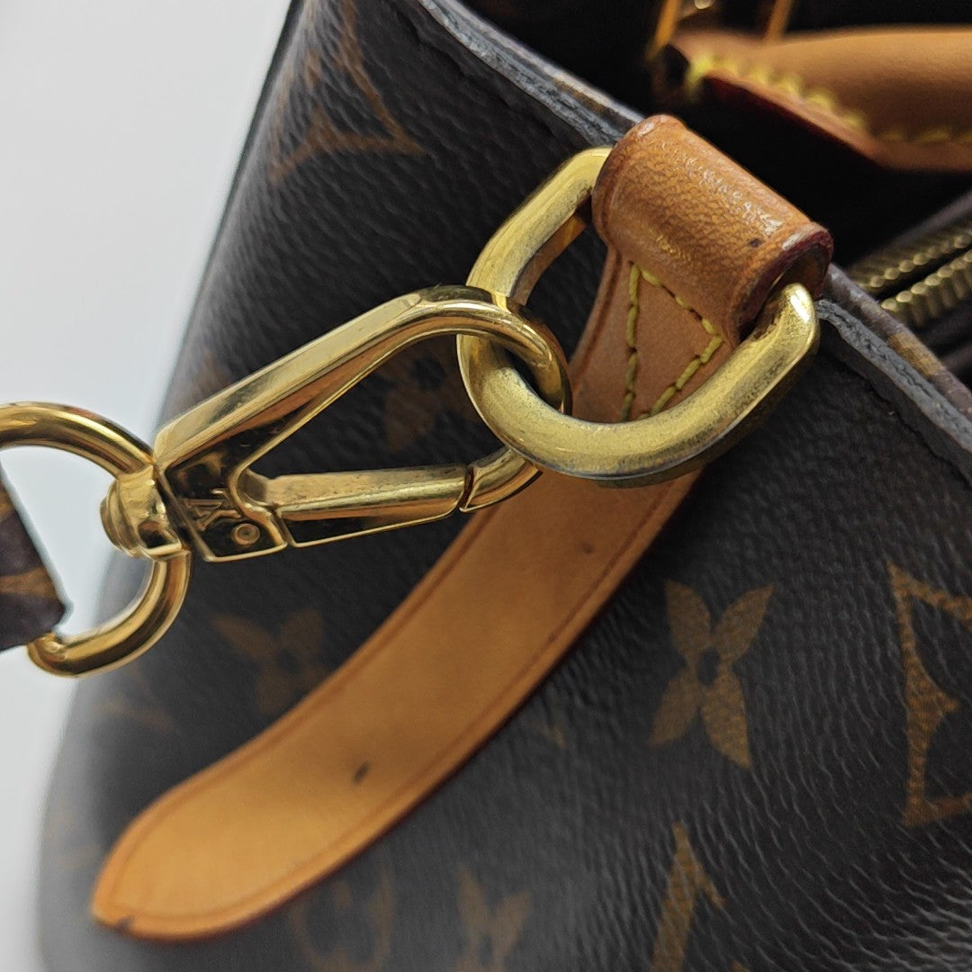MONTAIGNE BB Monogram Coated Canvas Brown