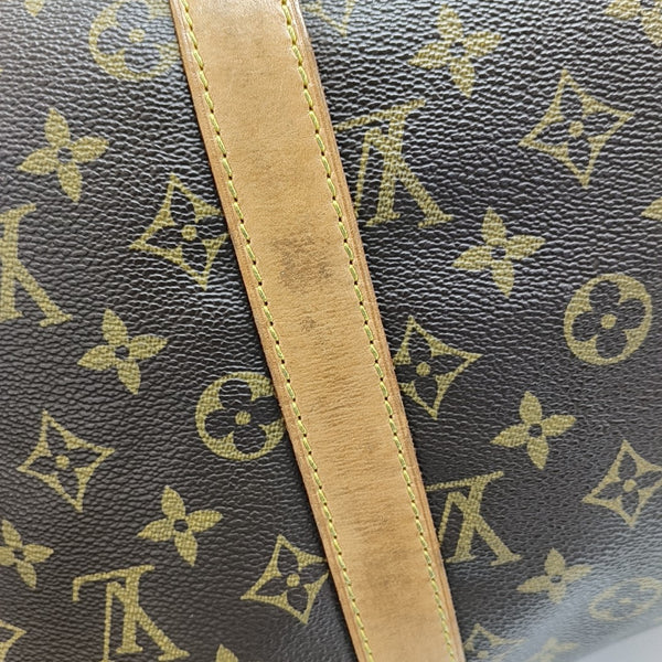 KEEPALL 45 Monogram Coated Canvas Brown