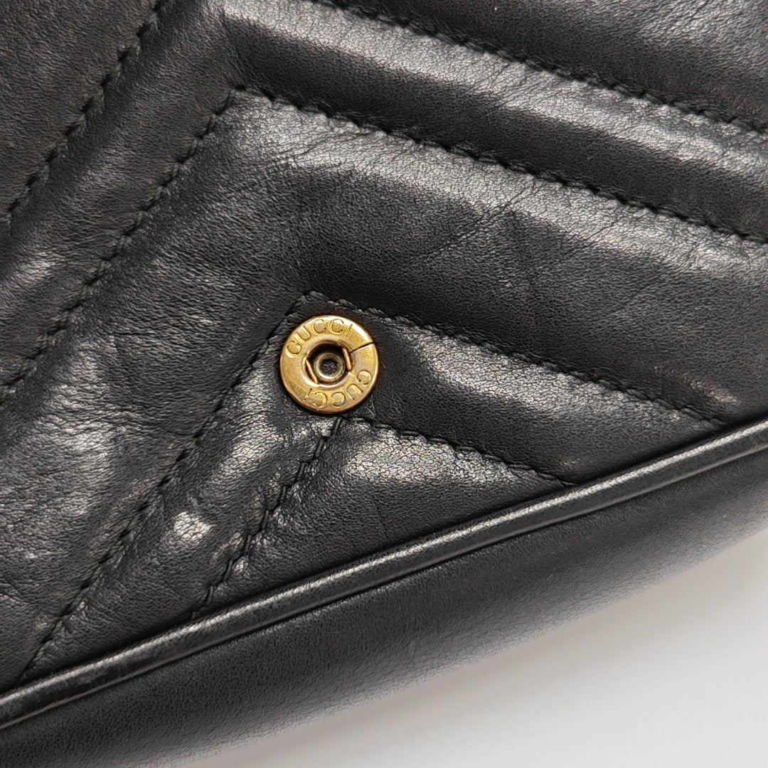 GG Marmont Mini Quilted Calfskin Black