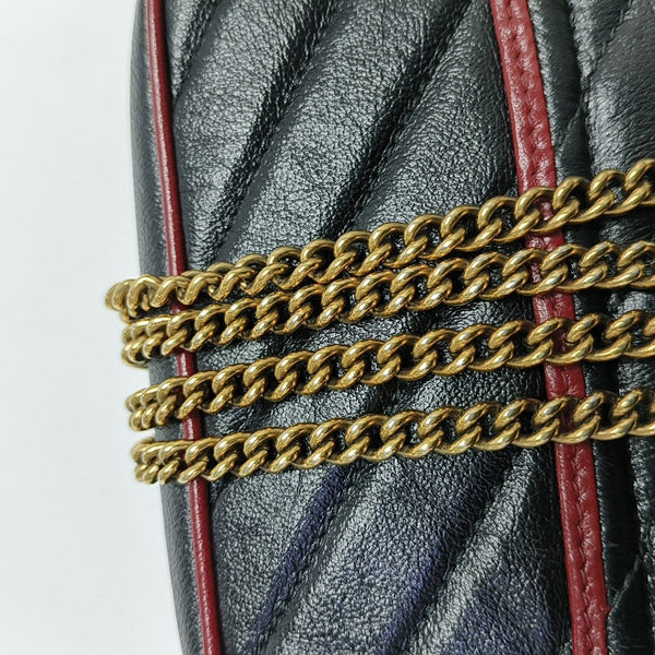 GG Marmont Super Mini Quilted Calfskin Black